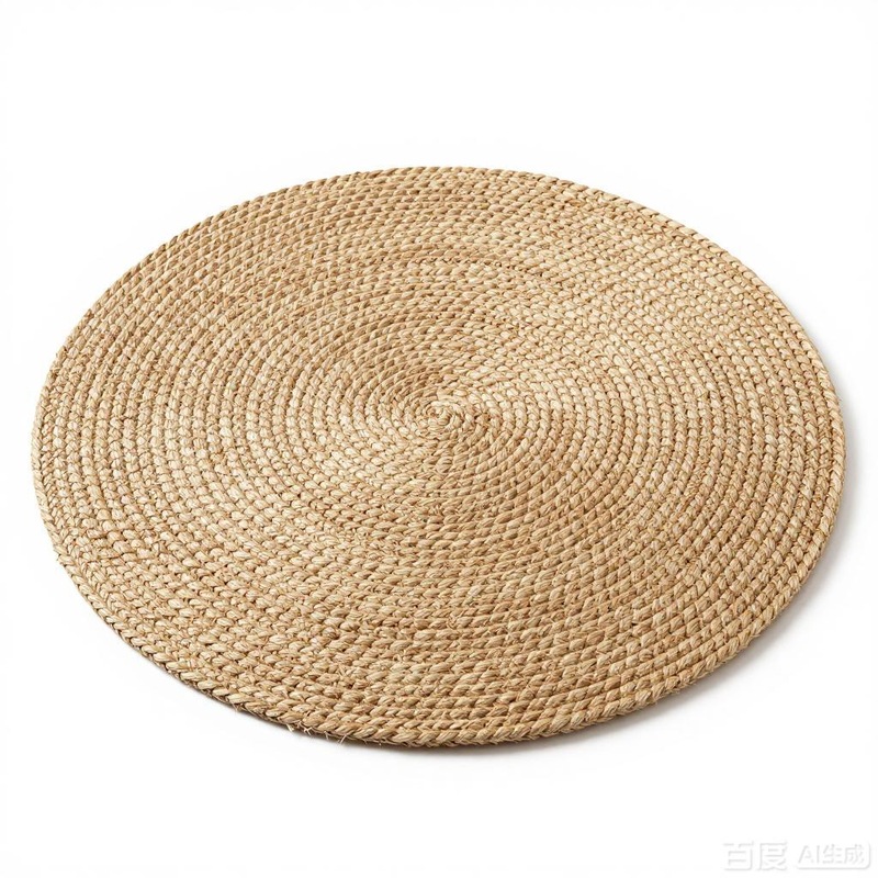 「拾穗」黄麻圆形地垫 80cm