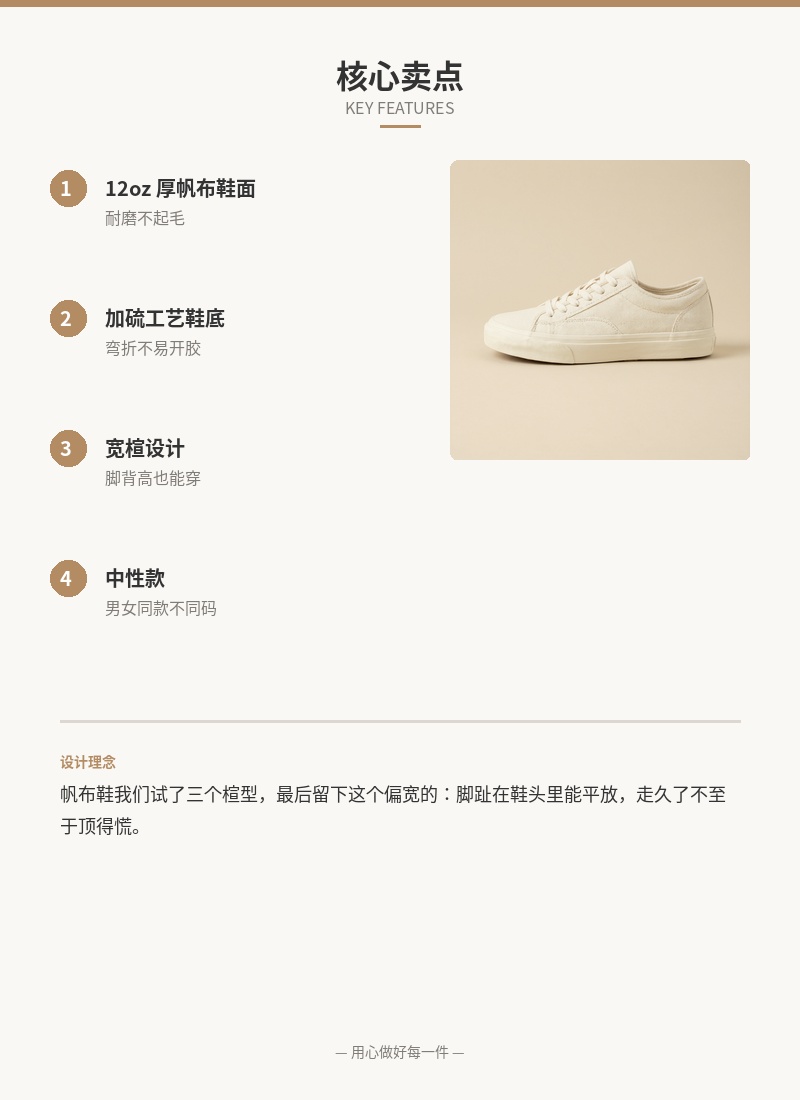 「行野」硫化帆布鞋 细节图 2